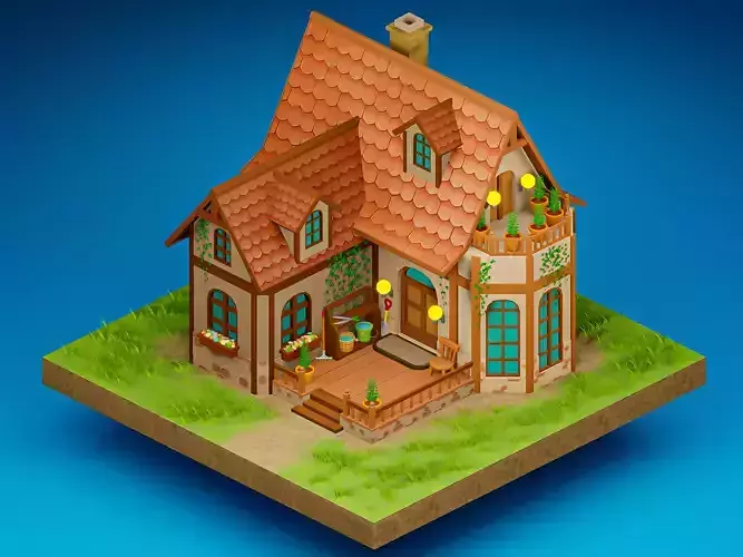  Cartoon Garden House All Levels