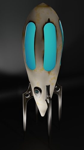 Mosquito Spaceship Artistic Prop Low-poly 3D model