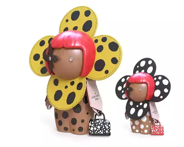 Louis Vuitton LV x YK Yayoi Kusama Infinity Dots Vivienne doll Low-poly 3D model