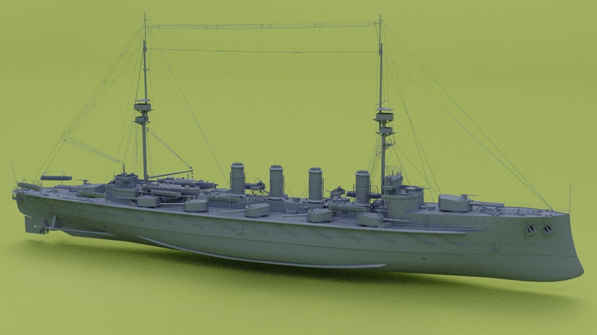 HMS Minotaur Class - cruiser 3D model_8
