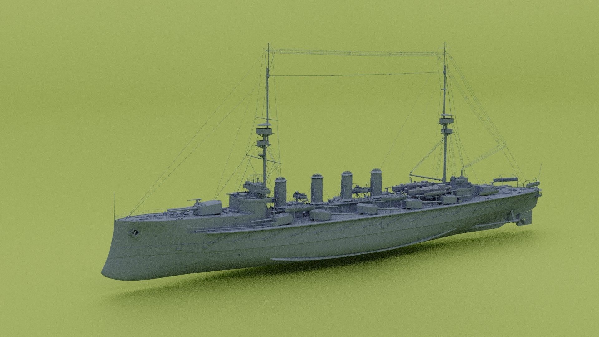 HMS Minotaur Class - cruiser 3D model_2