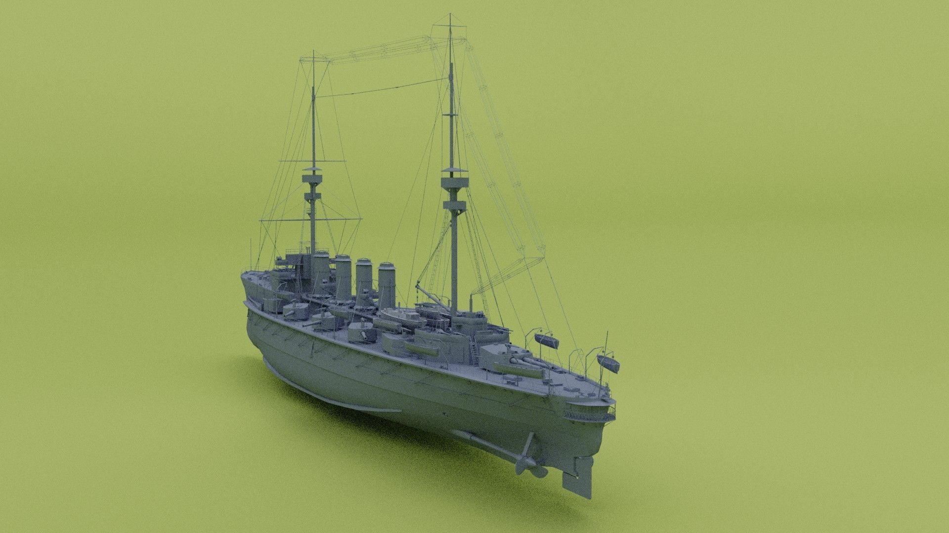 HMS Minotaur Class - cruiser 3D model_5