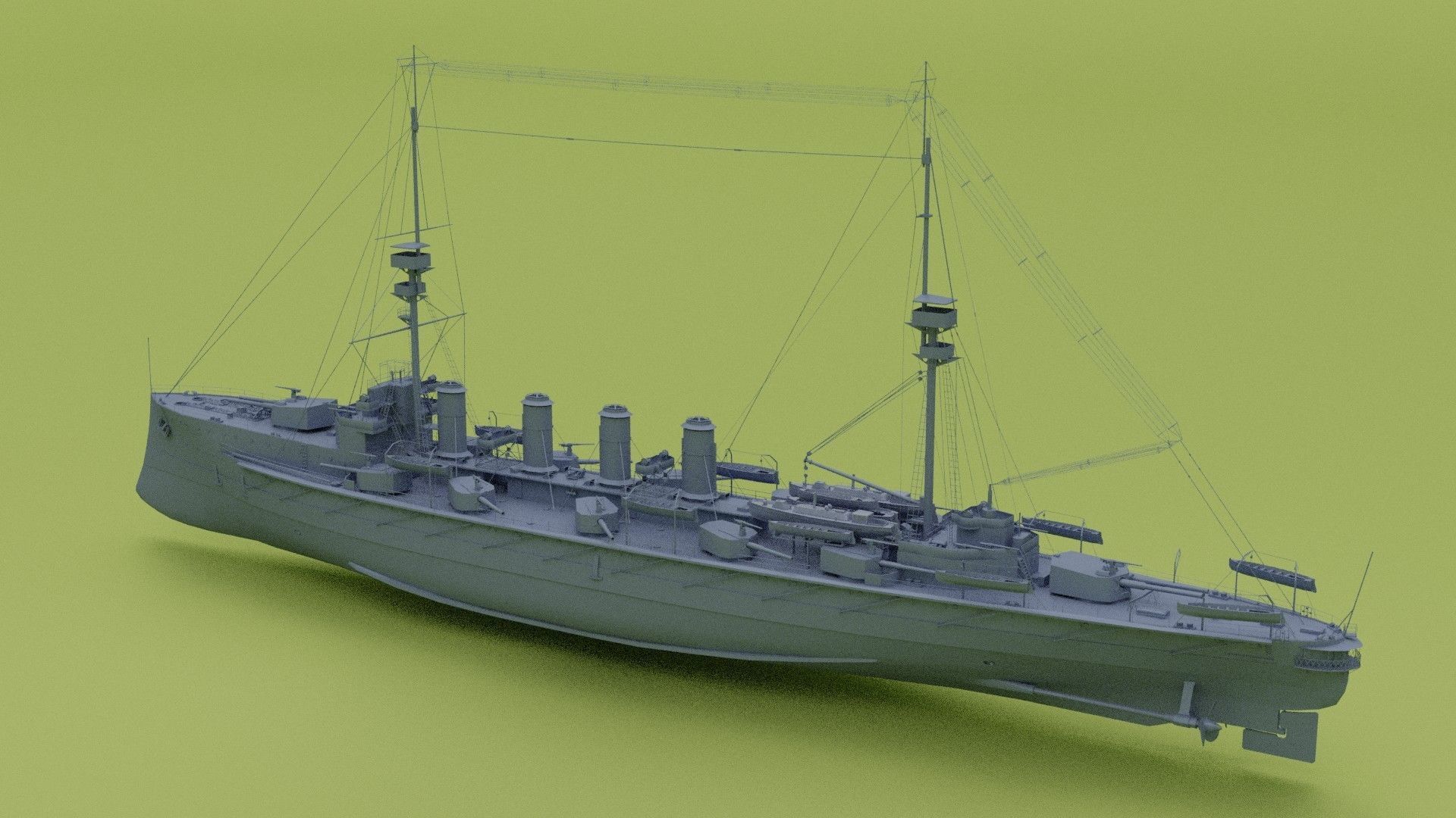 HMS Minotaur Class - cruiser 3D model_4