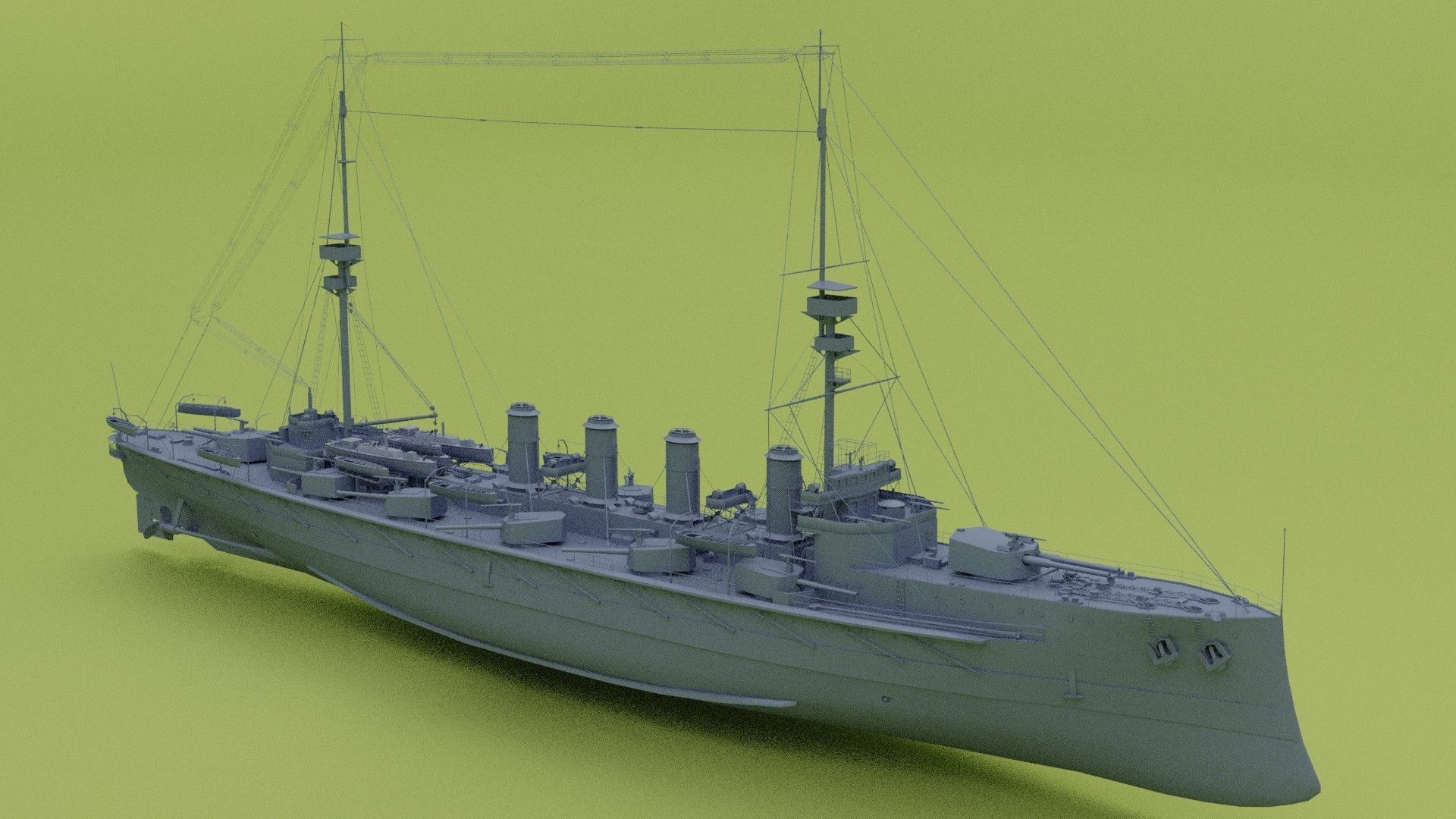 HMS Minotaur Class - cruiser 3D model_9