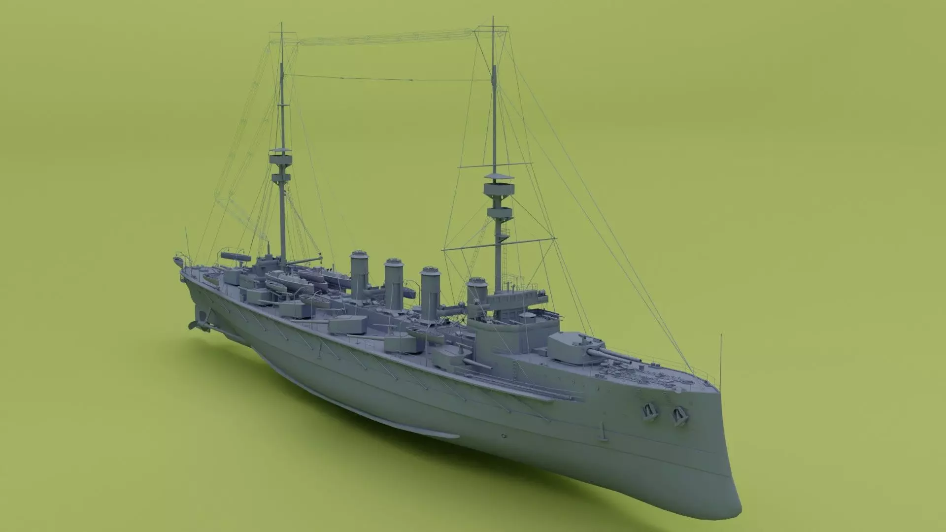 HMS Minotaur Class - cruiser 3D model_0