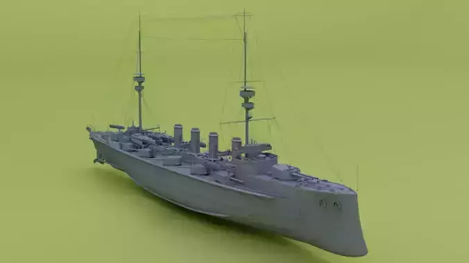 HMS Minotaur Class - cruiser 3D model