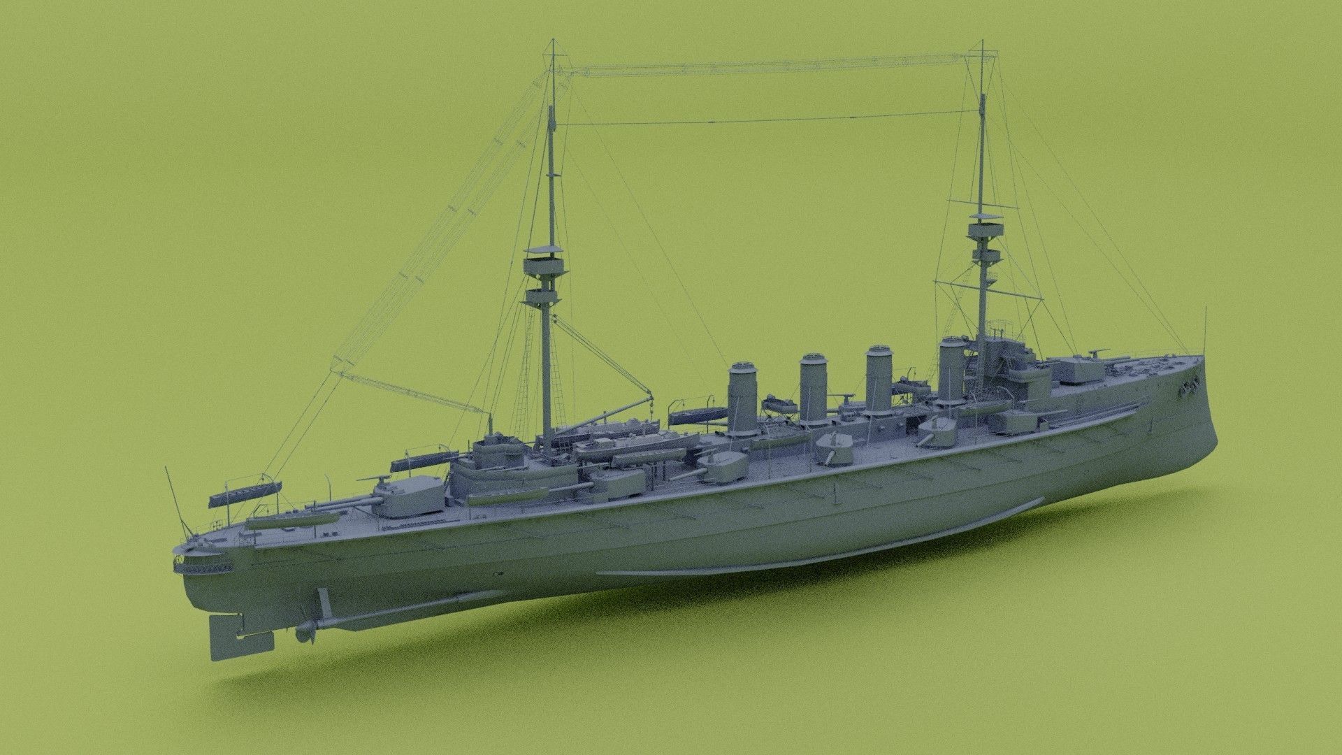 HMS Minotaur Class - cruiser 3D model_7