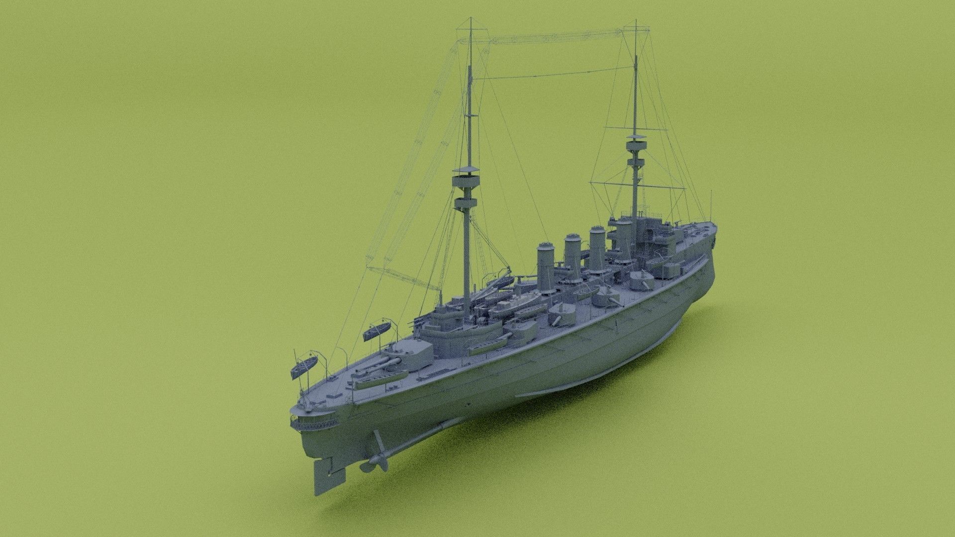 HMS Minotaur Class - cruiser 3D model_6