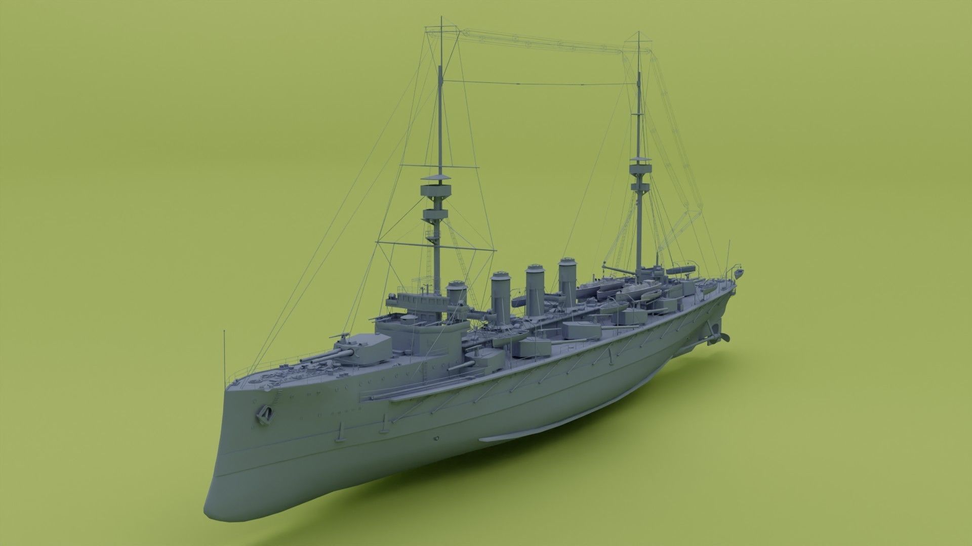 HMS Minotaur Class - cruiser 3D model_1