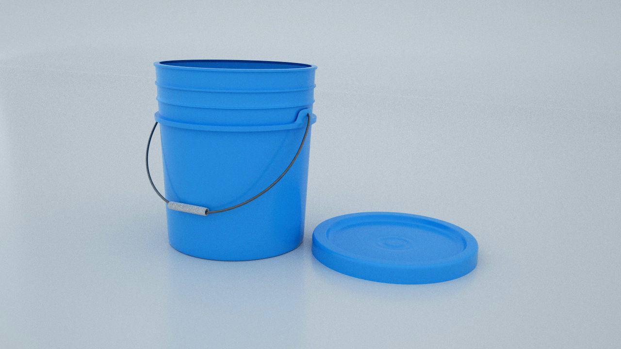 Bucket 3D Model and lid 3D model_2