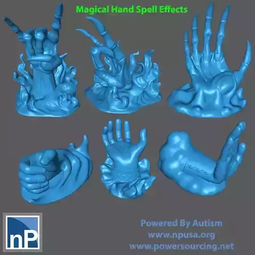 Magical Hand Spell Effects 3D print model