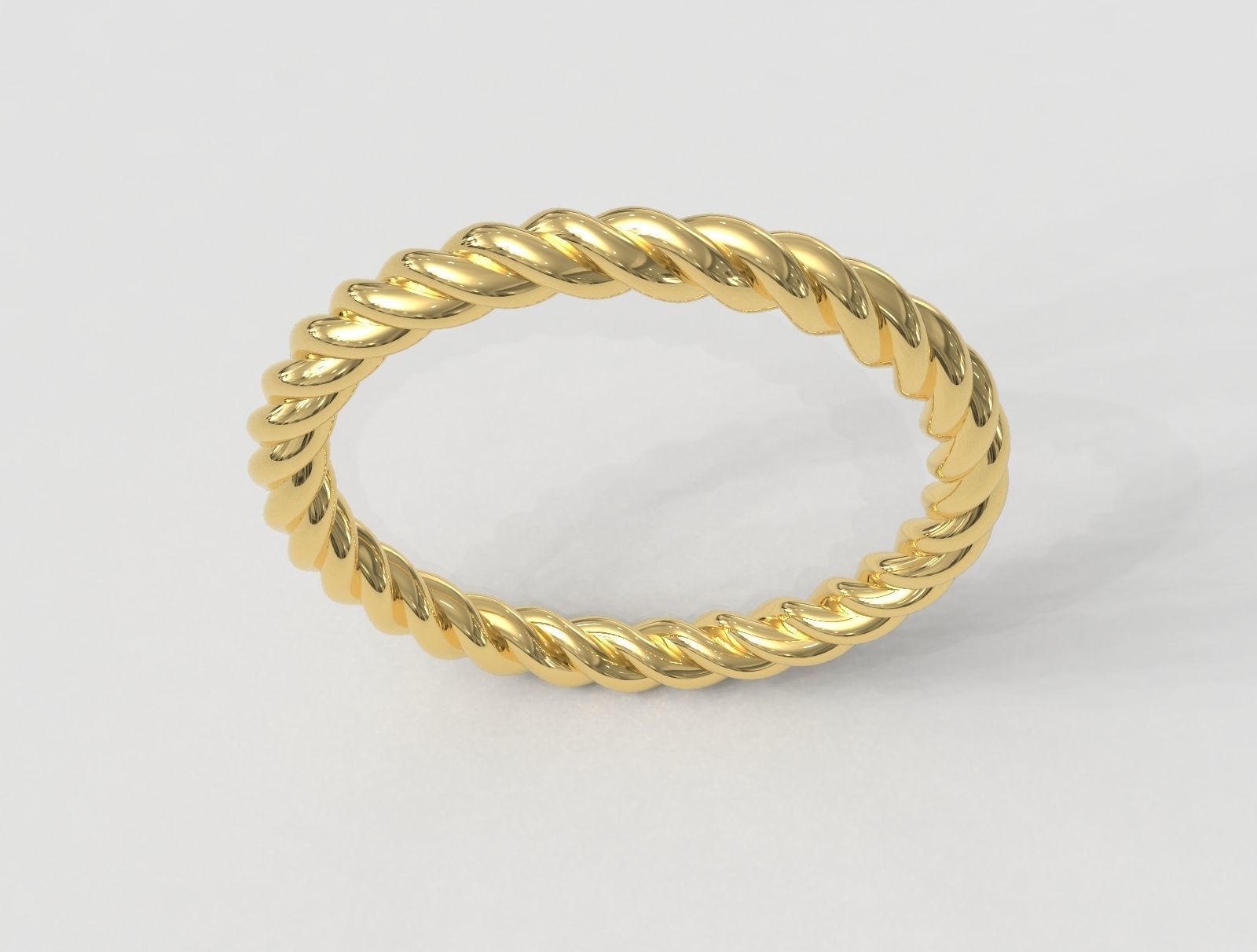 Rope Texture Bands 3D print model_6