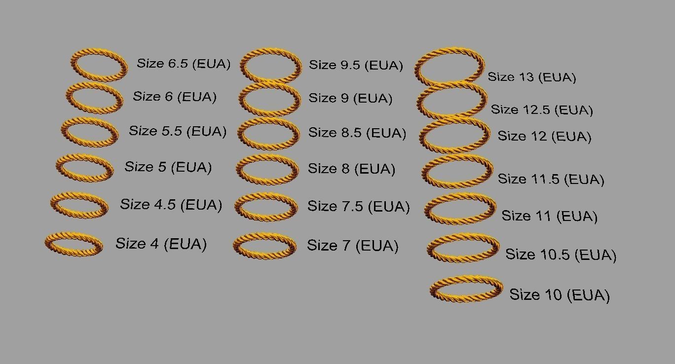 Rope Texture Bands 3D print model_8
