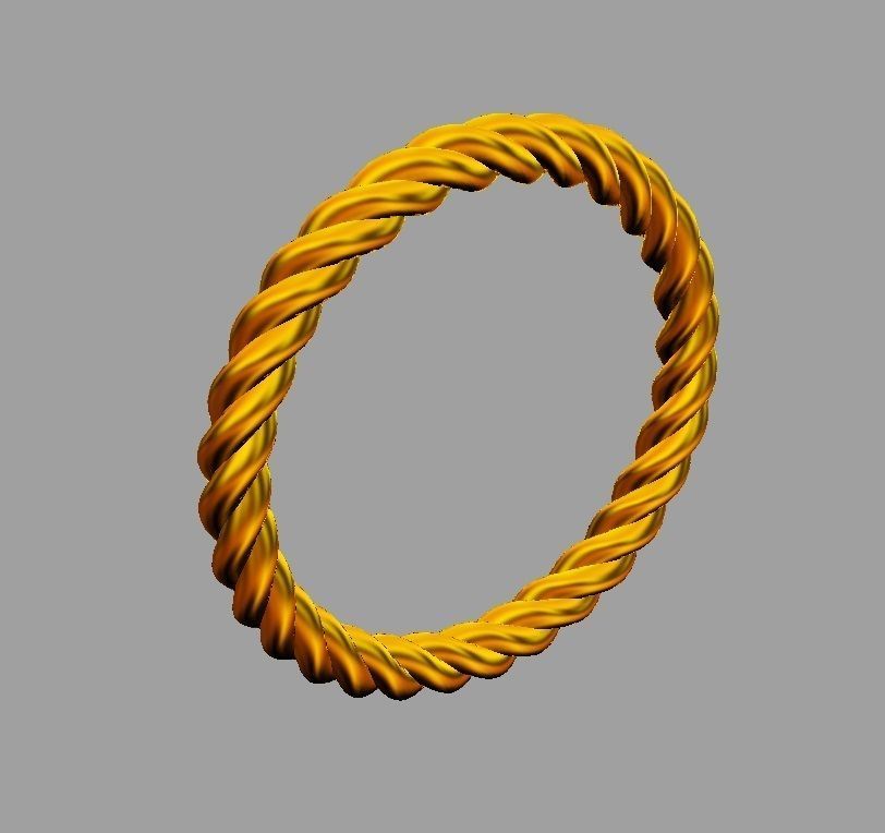 Rope Texture Bands 3D print model_15