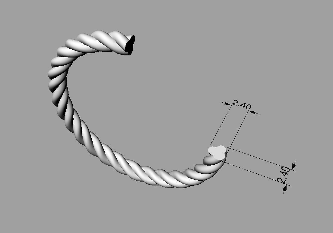 Rope Texture Bands 3D print model_10