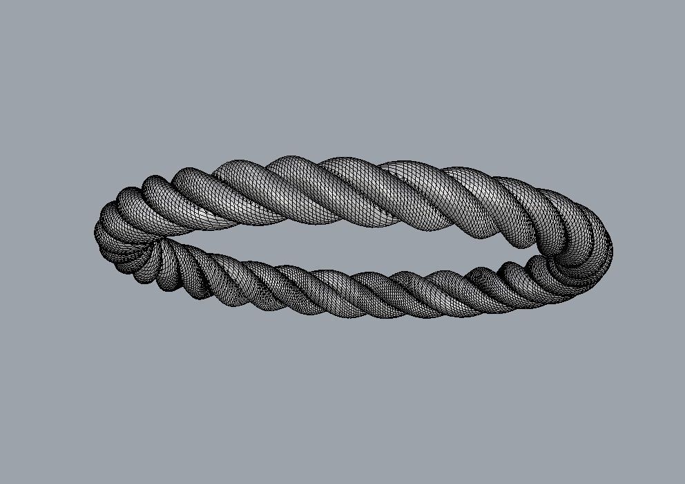 Rope Texture Bands 3D print model_19