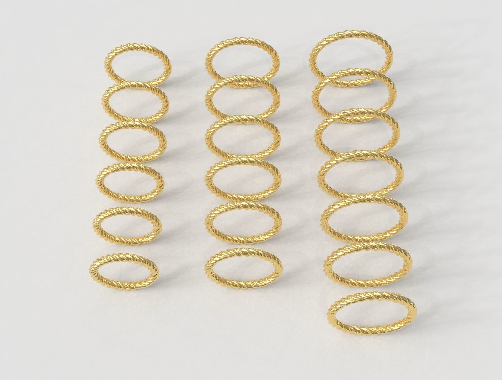 Rope Texture Bands 3D print model_5