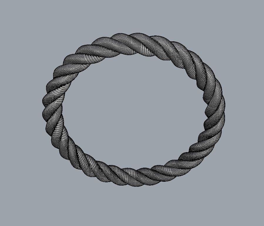Rope Texture Bands 3D print model_18