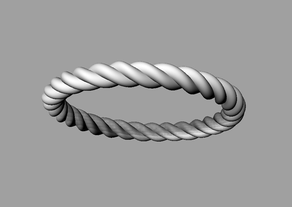 Rope Texture Bands 3D print model_22