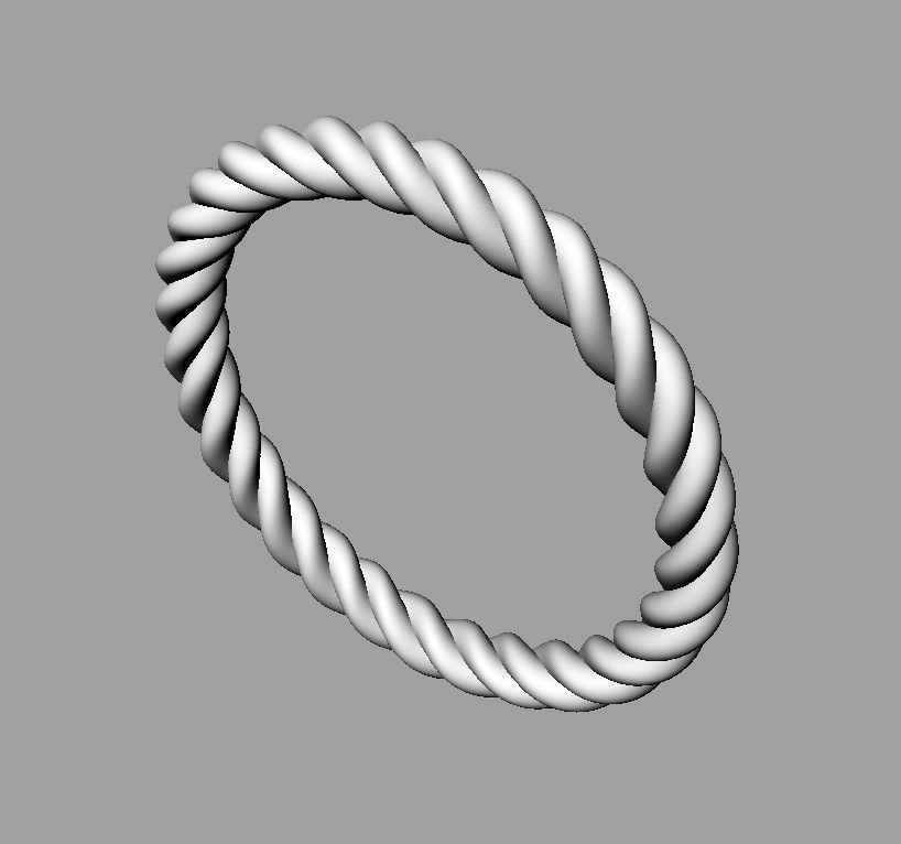 Rope Texture Bands 3D print model_21