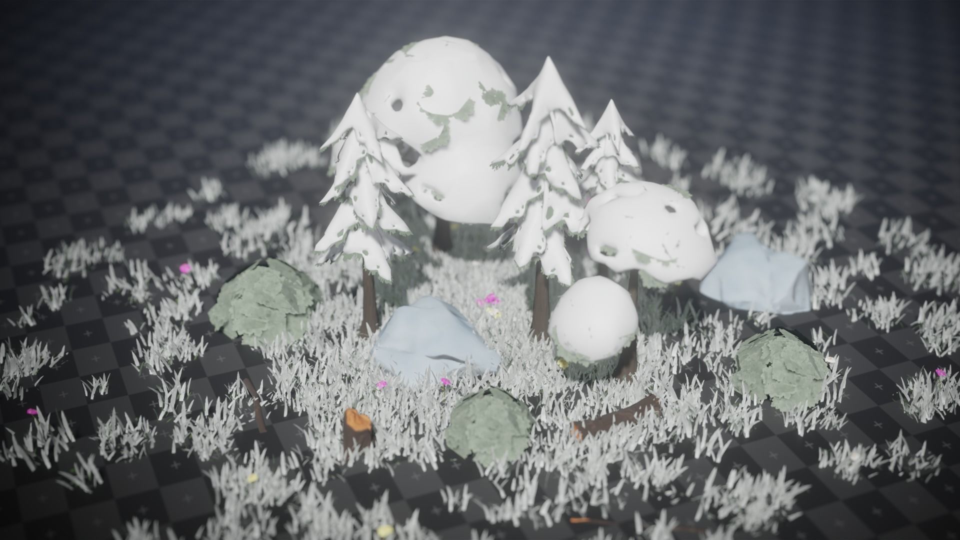 Stylized pack 01 - Forest Low-poly 3D model_3