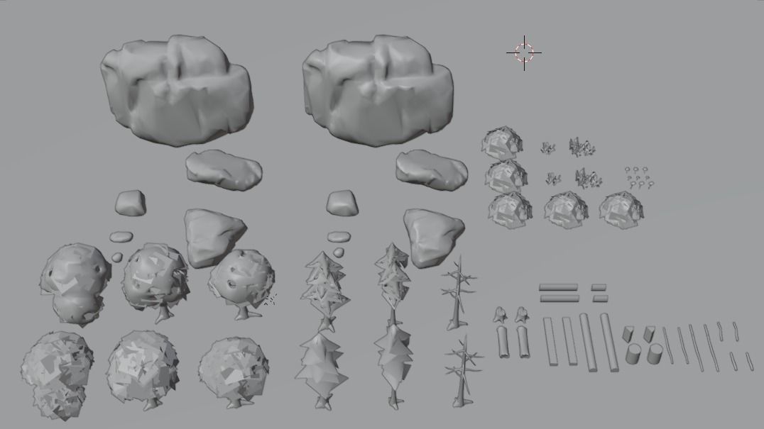 Stylized pack 01 - Forest Low-poly 3D model_9