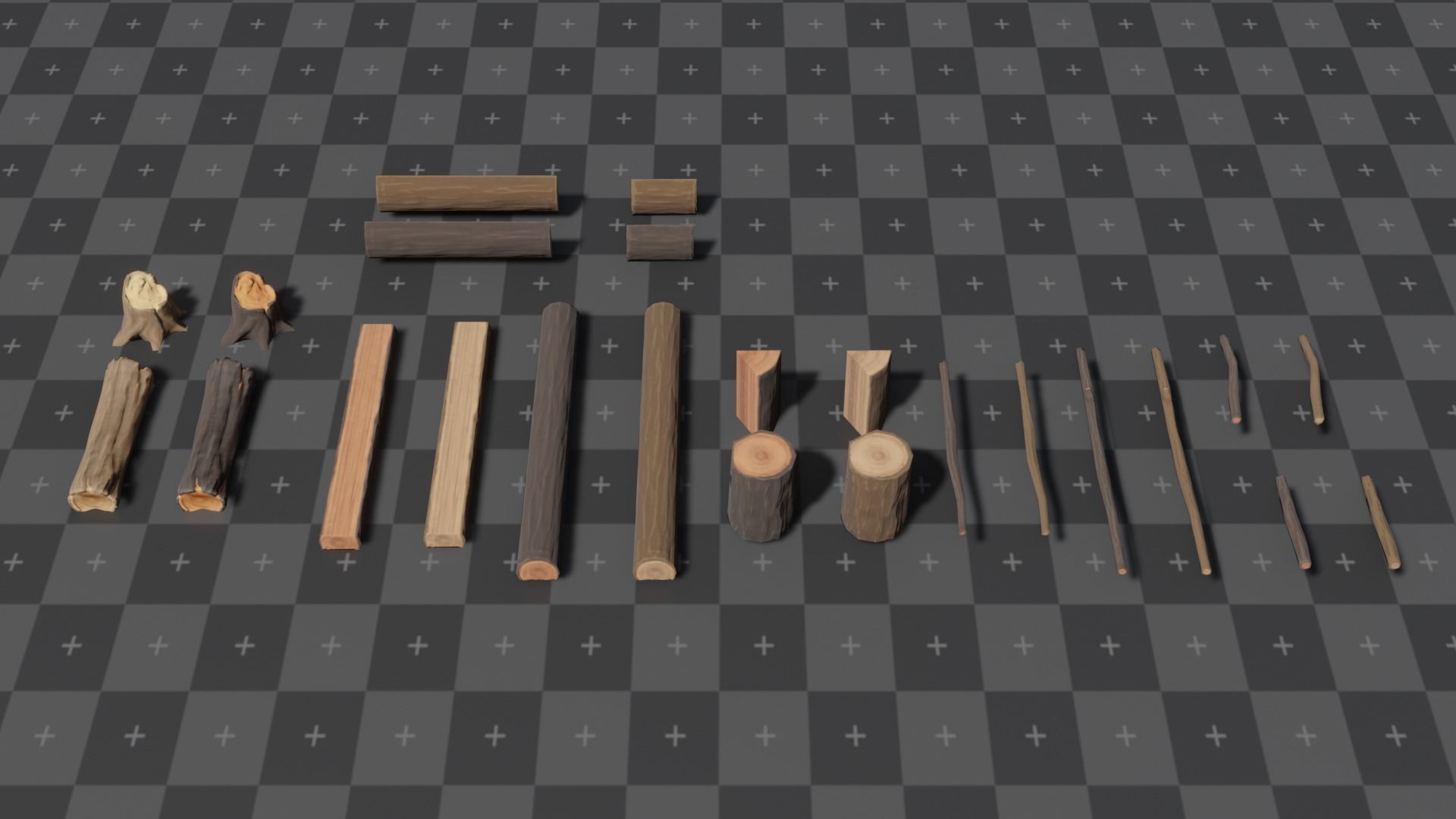 Stylized pack 01 - Forest Low-poly 3D model_7