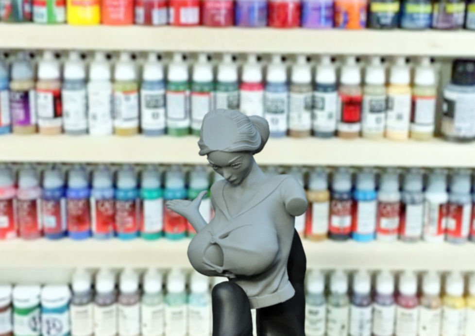 popeye girl 3D print model_7