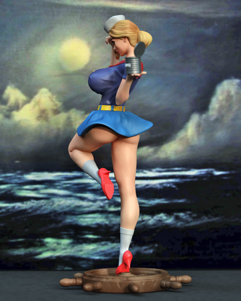 popeye girl 3D print model_2