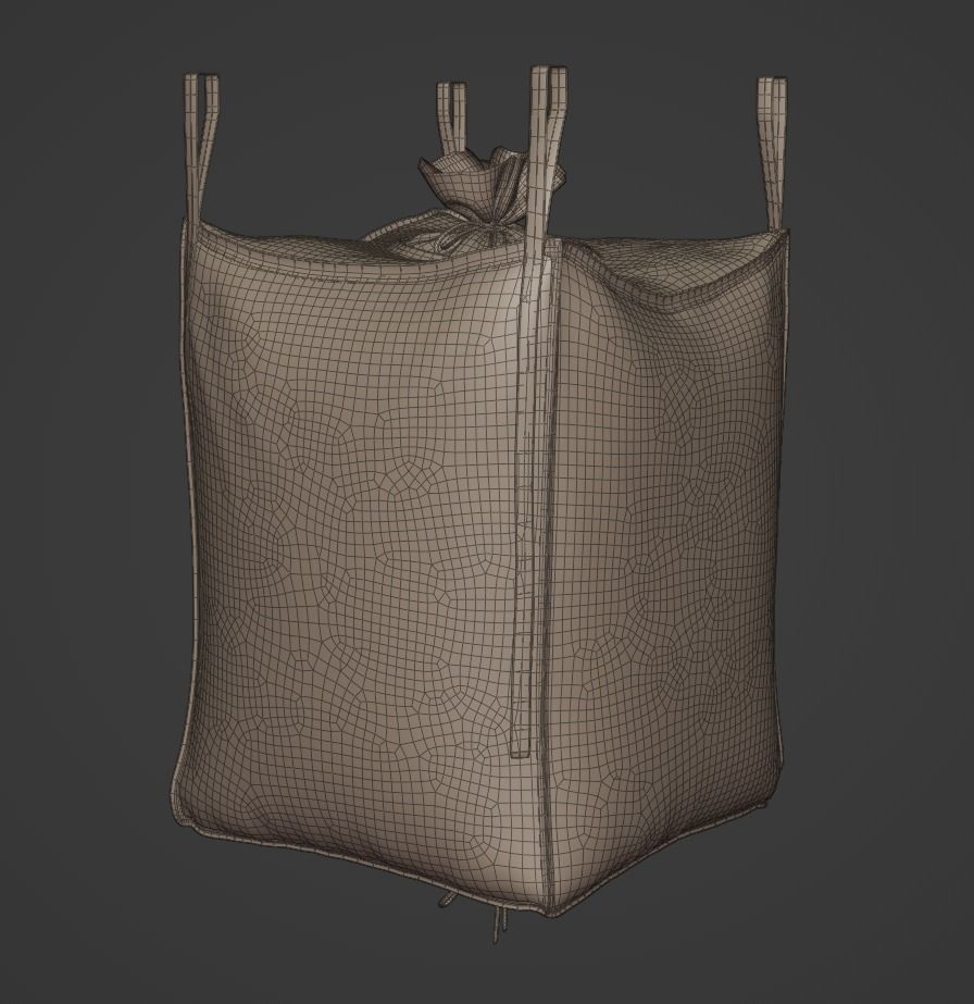 Industrial Bulk Bags Combo Low-poly 3D model_23