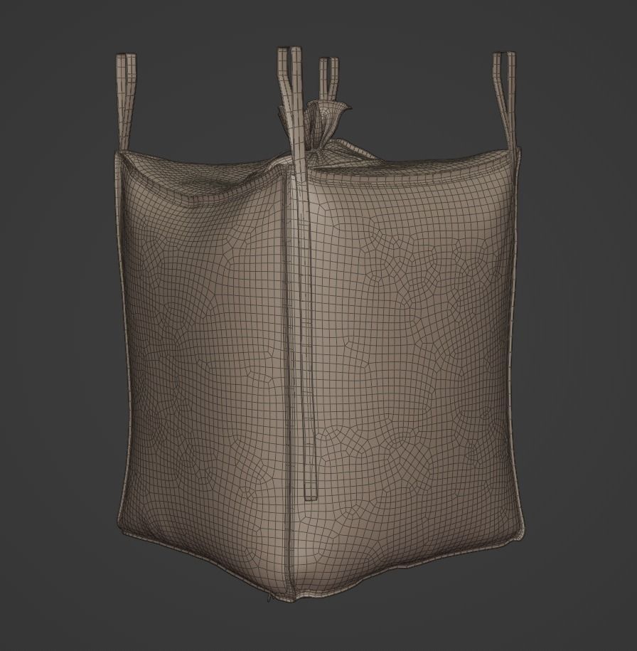 Industrial Bulk Bags Combo Low-poly 3D model_21