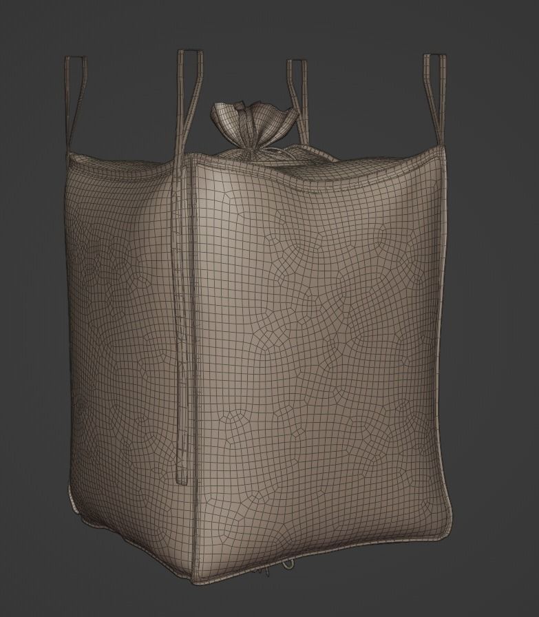 Industrial Bulk Bags Combo Low-poly 3D model_19