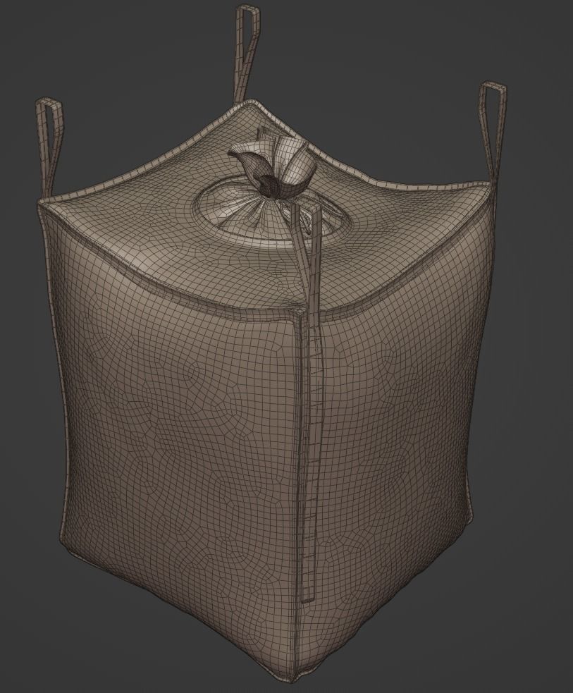 Industrial Bulk Bags Combo Low-poly 3D model_25