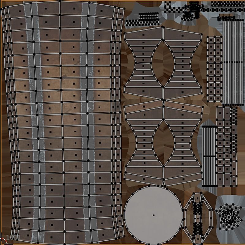 Barrel Pack Low poly High Quality PBR Low-poly 3D model_22