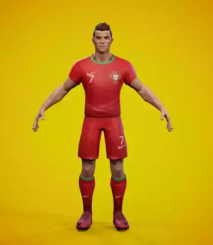 Cristiano Ronaldo - Soccer Player Low-poly 3D model