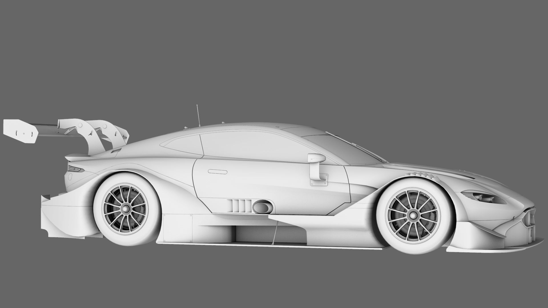  Aston Martin AMR Vantange DTM 2019 GT500 Low-poly 3D model_4