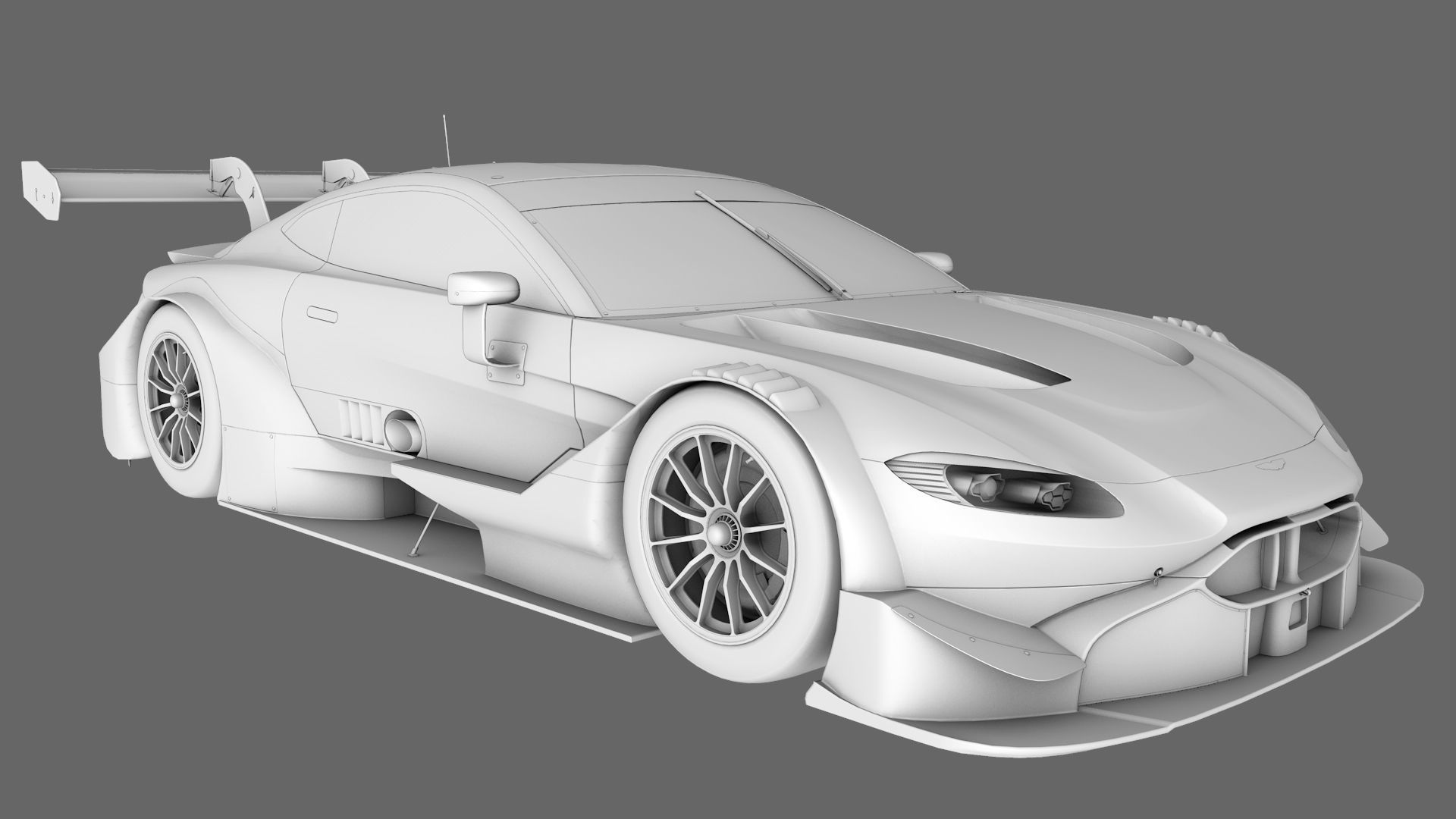  Aston Martin AMR Vantange DTM 2019 GT500 Low-poly 3D model_5