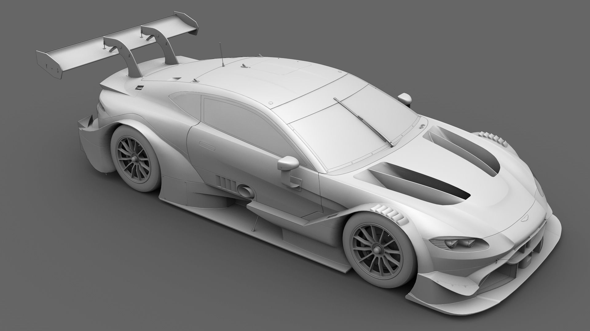  Aston Martin AMR Vantange DTM 2019 GT500 Low-poly 3D model_8