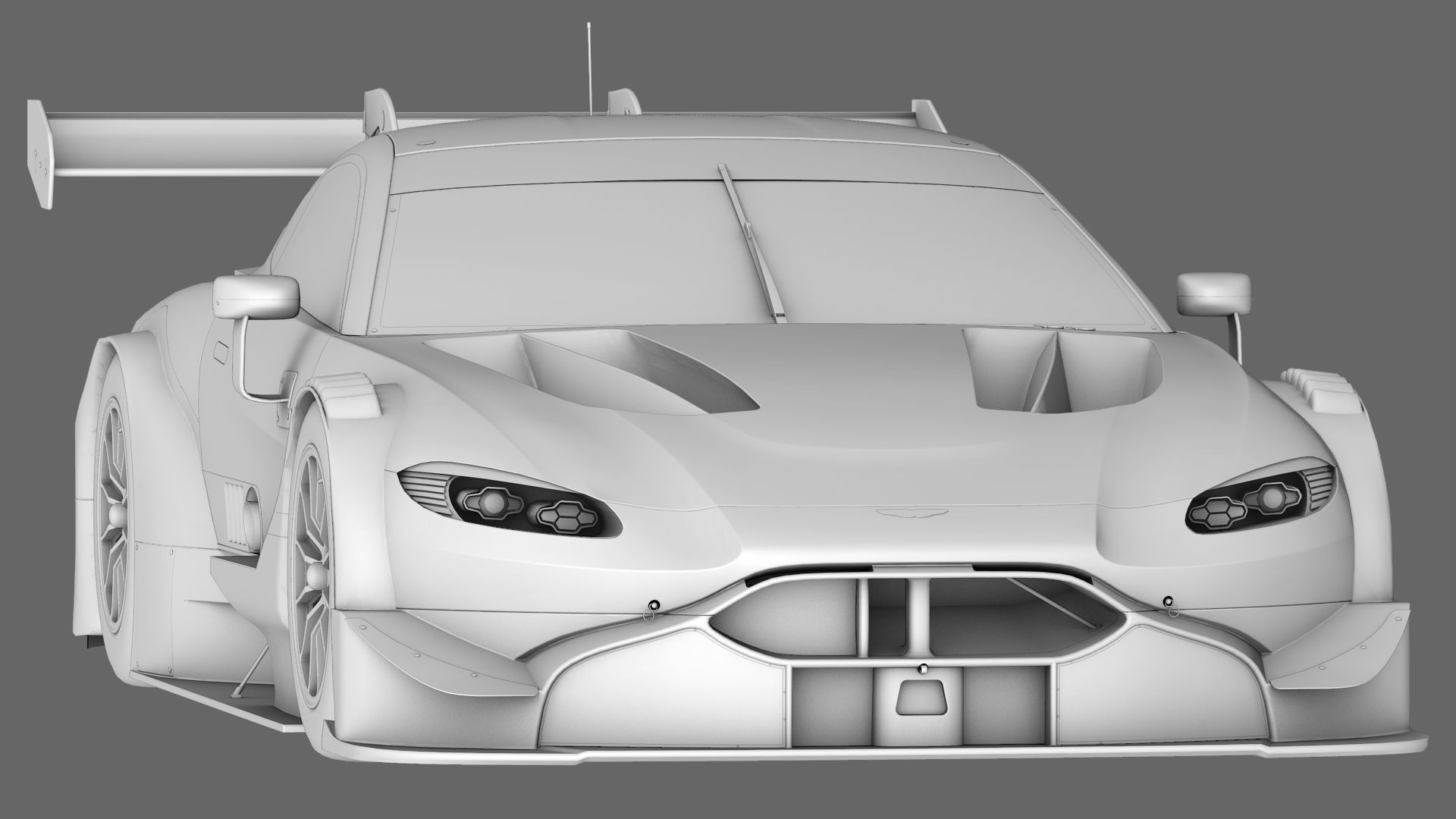  Aston Martin AMR Vantange DTM 2019 GT500 Low-poly 3D model_3