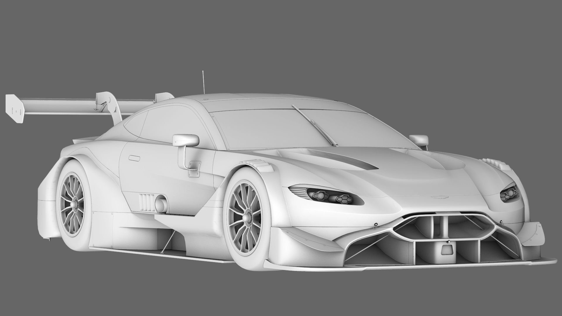  Aston Martin AMR Vantange DTM 2019 GT500 Low-poly 3D model_1