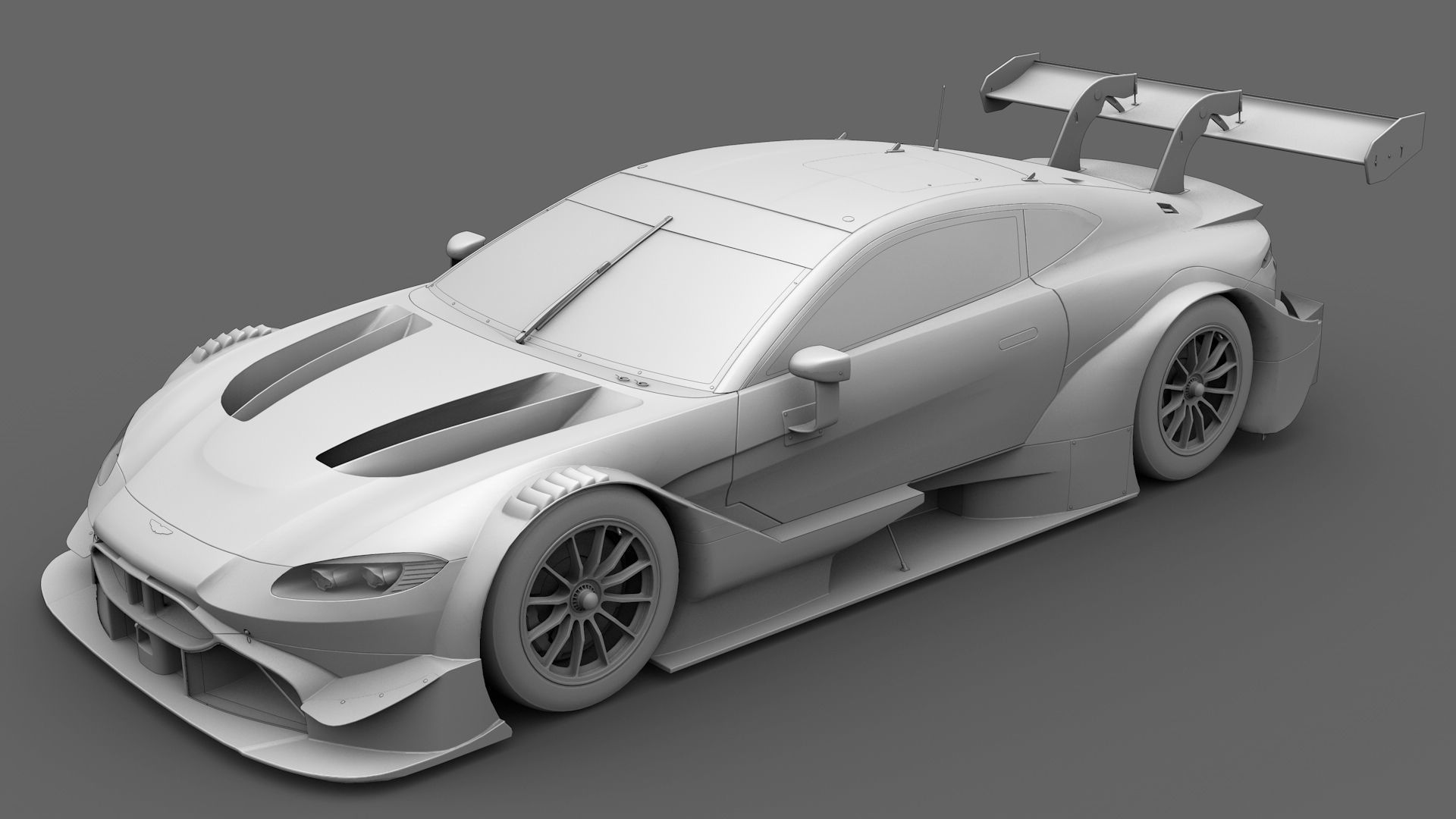  Aston Martin AMR Vantange DTM 2019 GT500 Low-poly 3D model_14