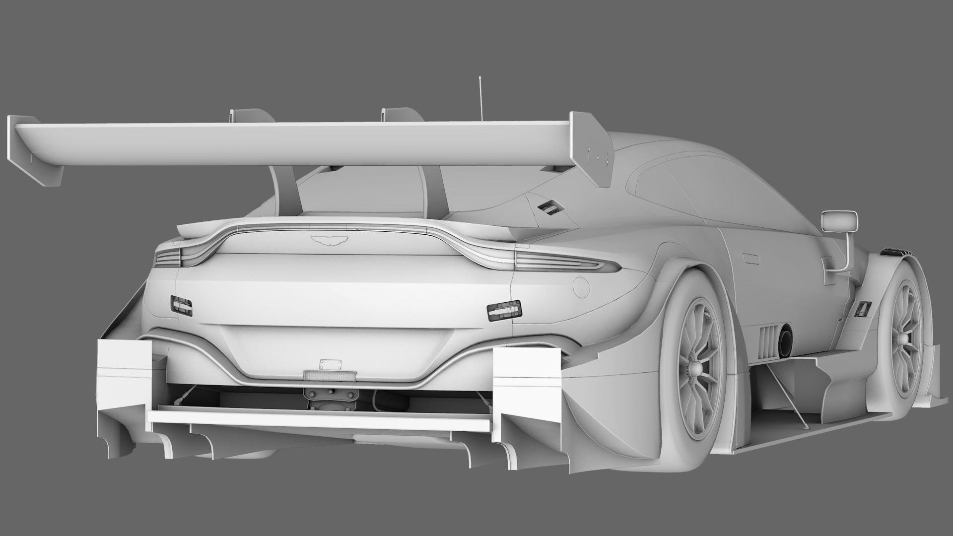  Aston Martin AMR Vantange DTM 2019 GT500 Low-poly 3D model_7