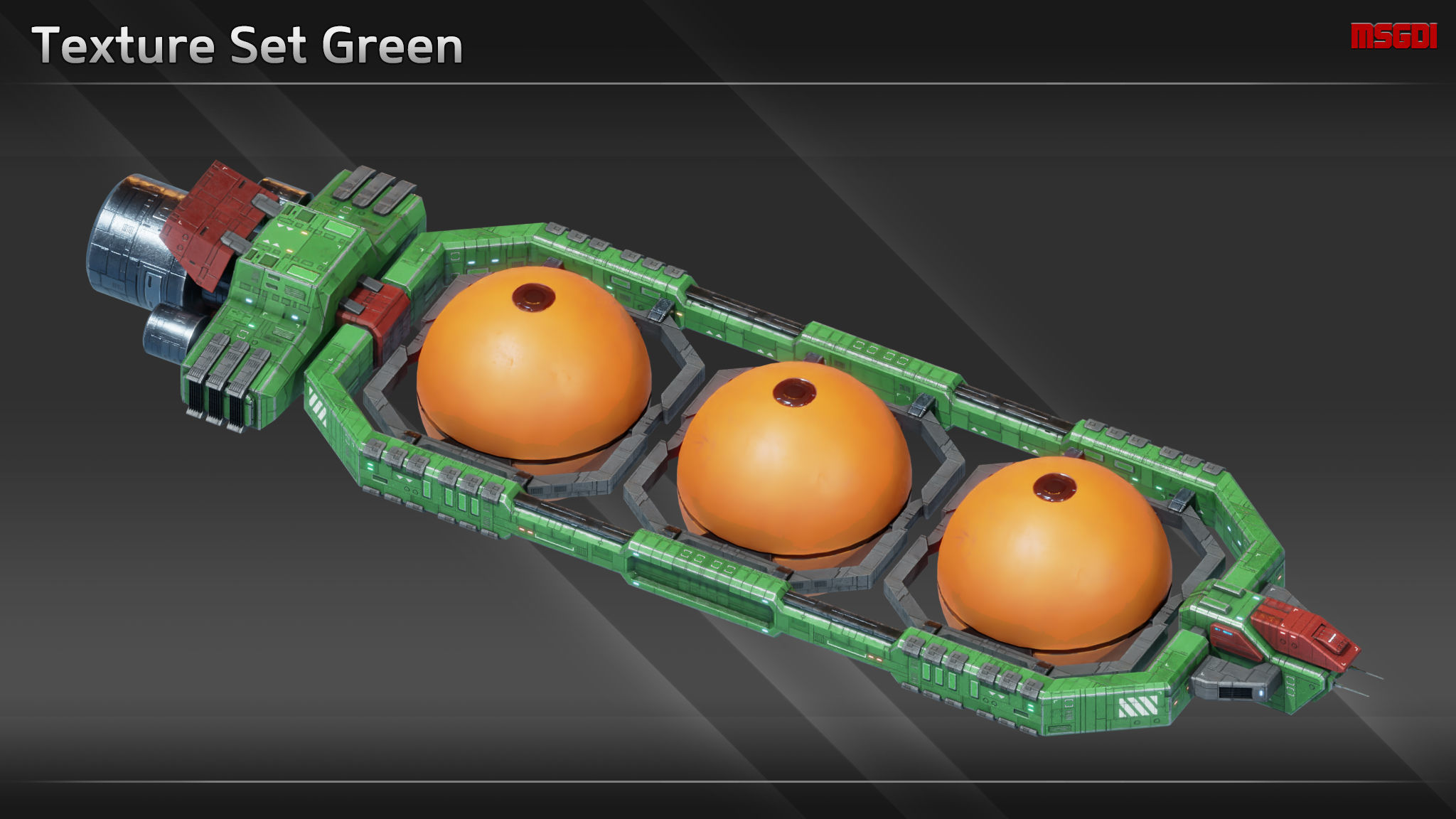 Spaceship TS12 Medium Tanker Low-poly 3D model_6