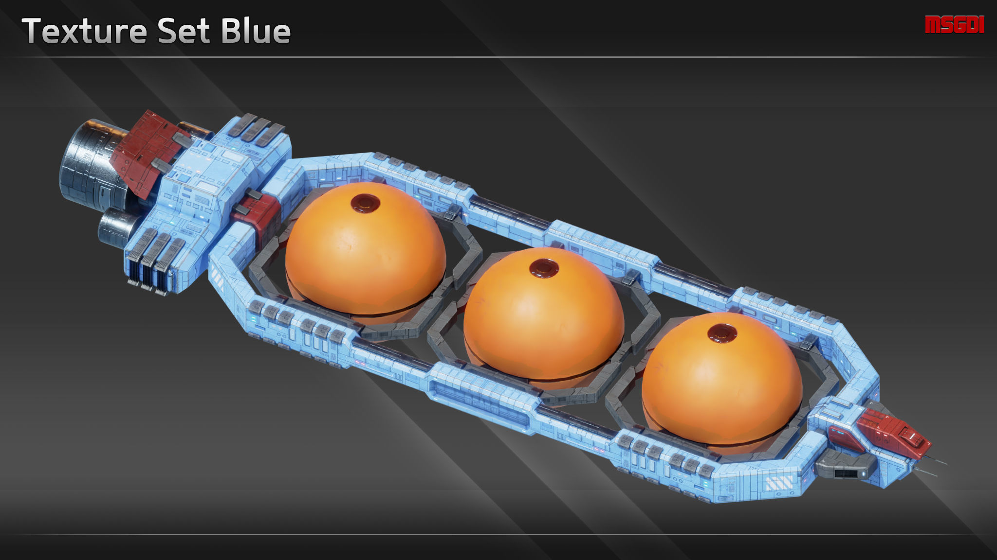 Spaceship TS12 Medium Tanker Low-poly 3D model_5