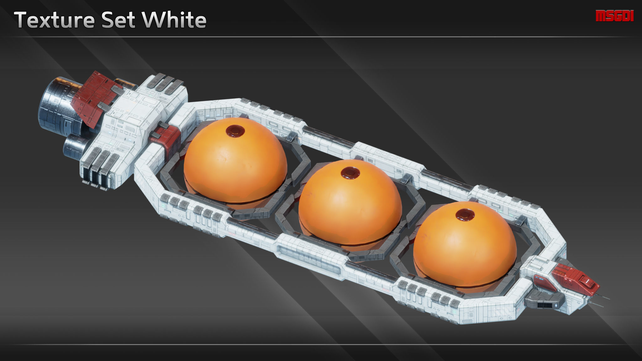 Spaceship TS12 Medium Tanker Low-poly 3D model_9