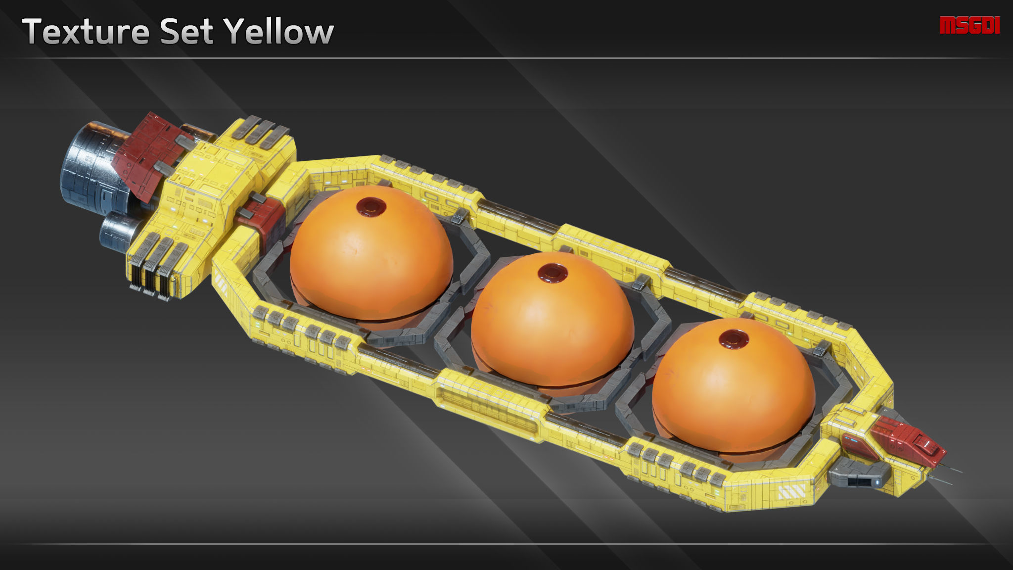 Spaceship TS12 Medium Tanker Low-poly 3D model_10