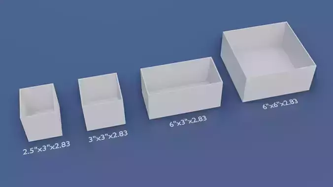Set of cube organizers