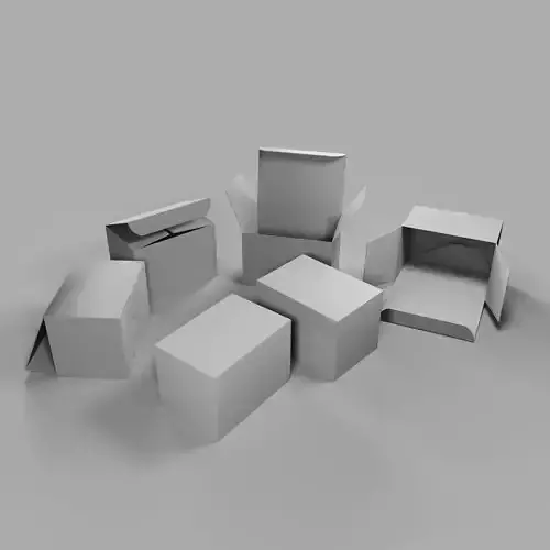 Pack Box paper mockup 3d