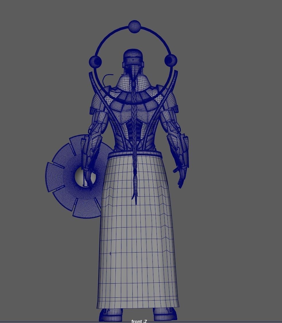 Chinese Character Model Low-poly 3D model_3