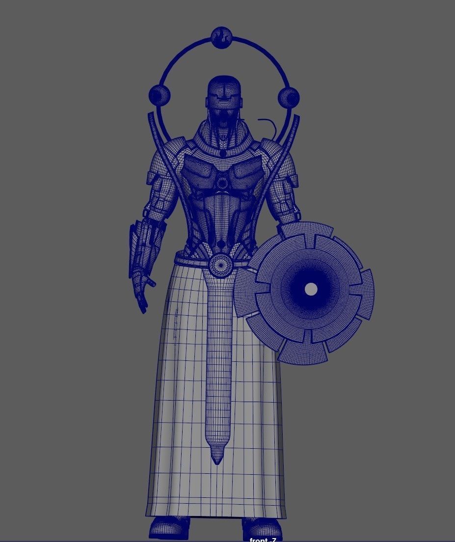 Chinese Character Model Low-poly 3D model_4